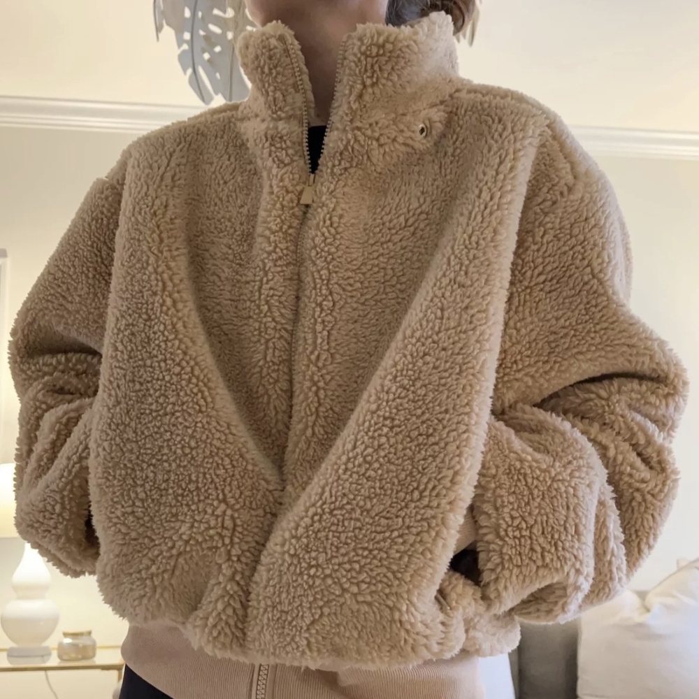 Cozy Tan Sherpa Jacket